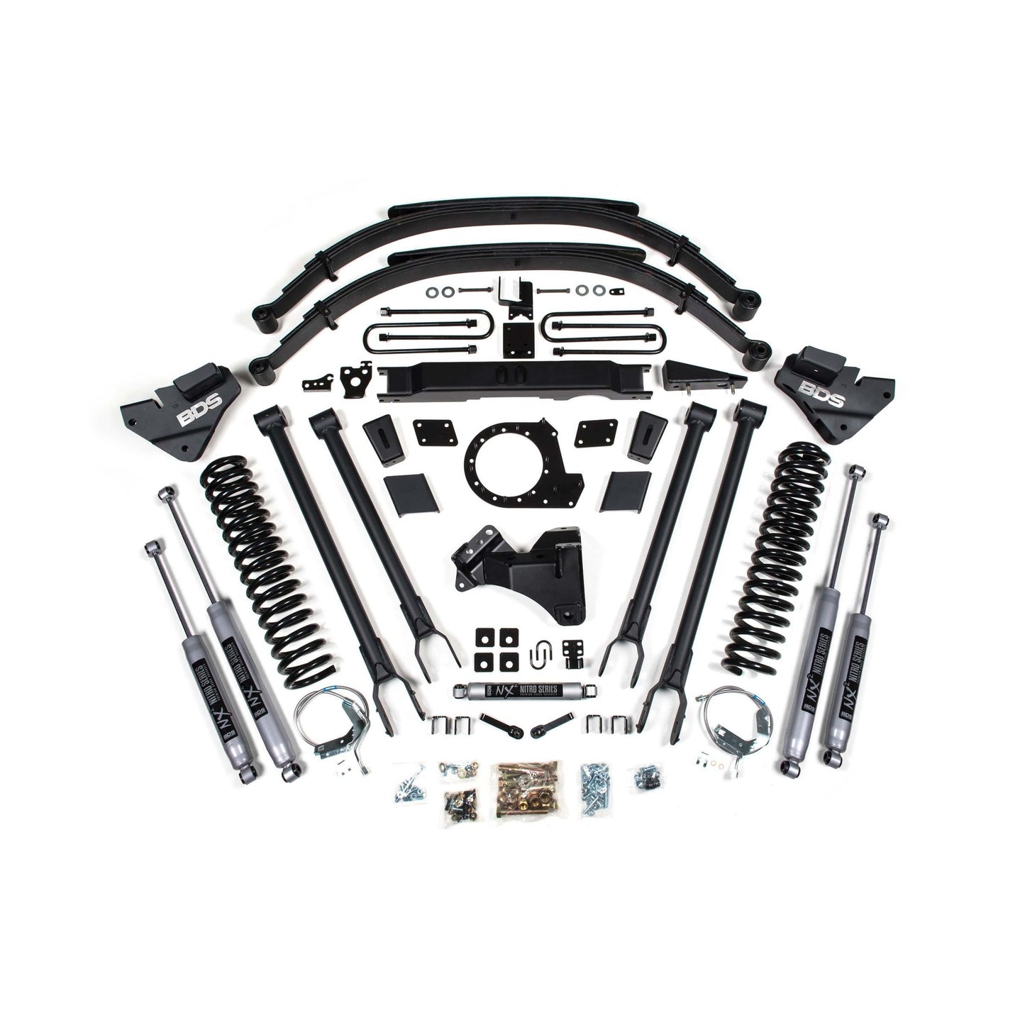 BDS Suspension | 9 Inch Lift Kit w/ 4-Link Ford F250/F350 Super Duty 20-22 4WD Gas With Fox 2.0 Performance Shocks | BDS1960FS