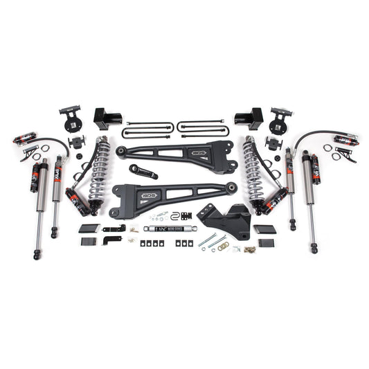 BDS Suspension | 4 Inch Lift Kit w/ Radius Arm FOX 2.5 Performance Elite Coil-Over Conversion Ford F250/F350 Super Duty 17-19 4WD Diesel 5 Inch Block 3 Leaf Main FOX 2.5 Performance Elite | BDS1966FPE