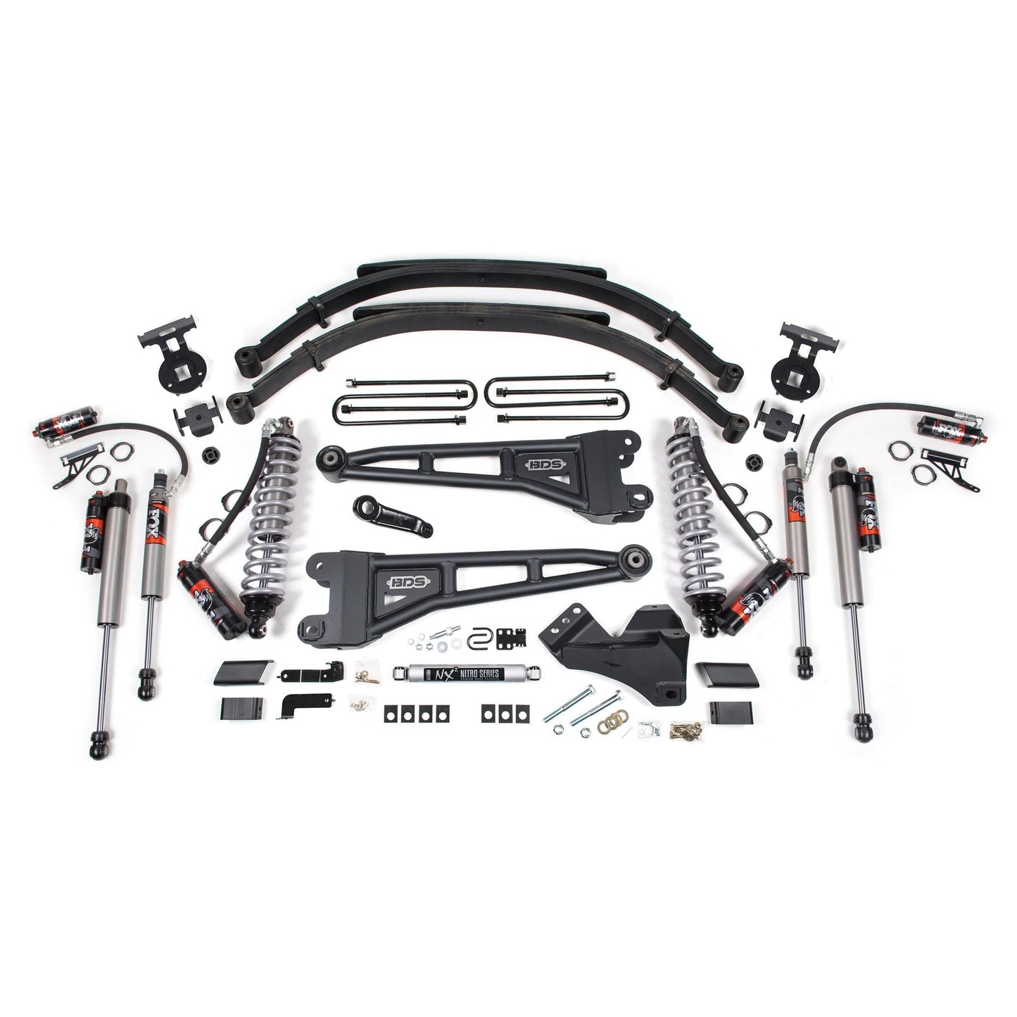 BDS Suspension | 4 Inch Lift Kit w/ Radius Arm FOX 2.5 Performance Elite Coil-Over Conversion Ford F250/F350 Super Duty 17-19 4WD Diesel Leaf Springs FOX 2.5 Performance Elite | BDS1970FPE