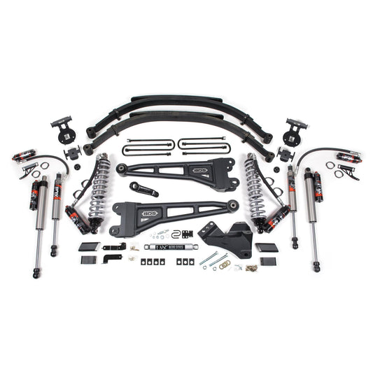 BDS Suspension | 4 Inch Lift Kit w/ Radius Arm FOX 2.5 Performance Elite Coil-Over Conversion Ford F250/F350 Super Duty 17-19 4WD Diesel Leaf Springs FOX 2.5 Performance Elite | BDS1970FPE