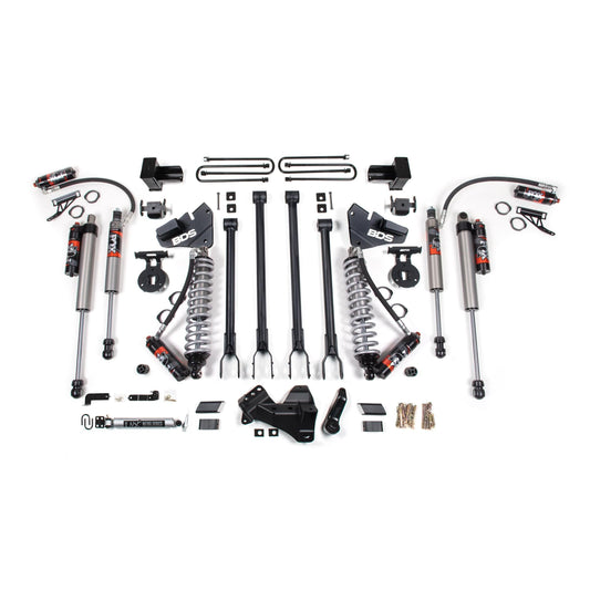 BDS Suspension | 5 Inch Lift Kit w/ 4-Link FOX 2.5 Performance Elite Coil-Over Conversion Ford F250/F350 Super Duty 20-22 4WD Diesel | BDS1972FPE