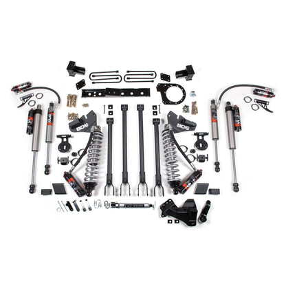 BDS Suspension | 6 Inch Lift Kit w/ 4-Link FOX 2.5 Performance Elite Coil-Over Conversion Ford F250/F350 Super Duty 17-19 4WD Diesel Block Kit | BDS1979FPE