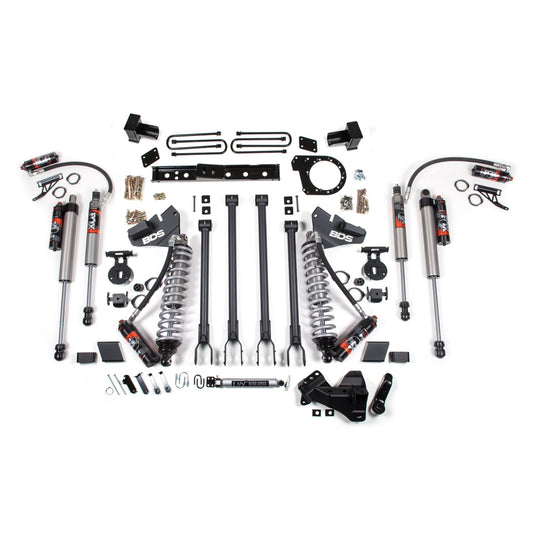 BDS Suspension | 7 Inch Lift Kit w/ 4-Link FOX 2.5 Performance Elite Coil-Over Conversion Ford F250/F350 Super Duty 20-22 4WD Diesel Block Kit | BDS1985FPE
