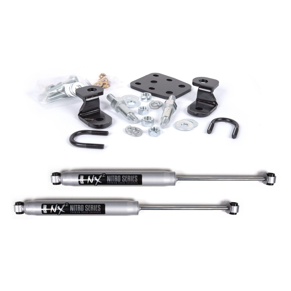 BDS Suspension | Dual Steering Stabilizer Kit w/ NX2 Shocks Silverado/Sierra 2500HD 01-10 & SUV 2500 01-06 4WD | BDS2005DH