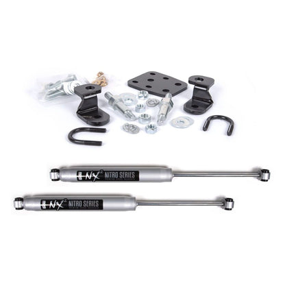 BDS Suspension | Dual Steering Stabilizer Kit w/ NX2 Shocks Silverado/Sierra 2500HD 01-10 & SUV 2500 01-06 4WD | BDS2005DH