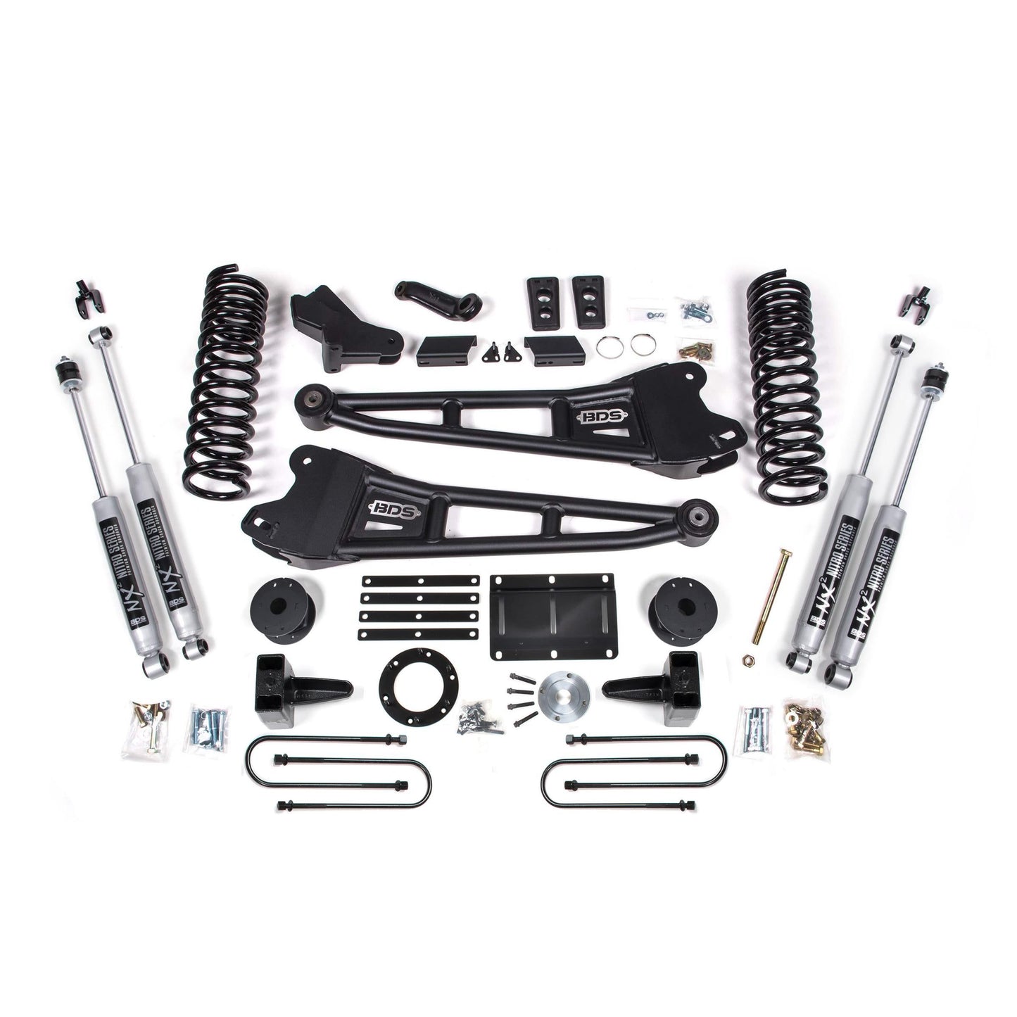 BDS Suspension | 6 Inch Lift Kit w/ Radius Arm Ram 3500 w/ Rear Air Ride 13-18 4WD Diesel Fox 2.0 Performance Shocks | BDS2106FS