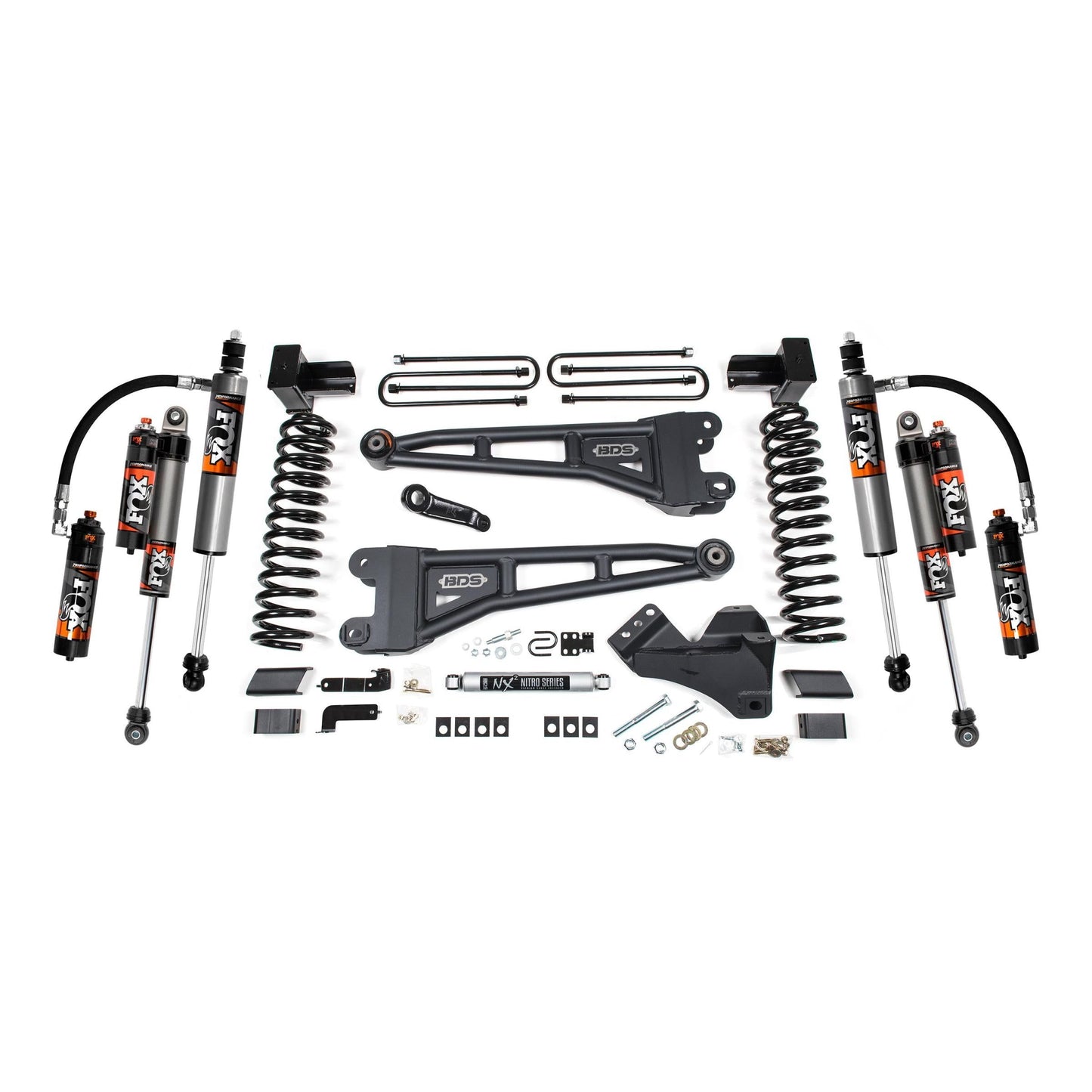 BDS Suspension | 5 Inch Lift Kit w/ Radius Arm Ford F250/F350 Super Duty 23-24 4WD Gas 5 Inch Block with 3 Leaf Main Fox 2.5 Performance Elite | BDS2207FPE