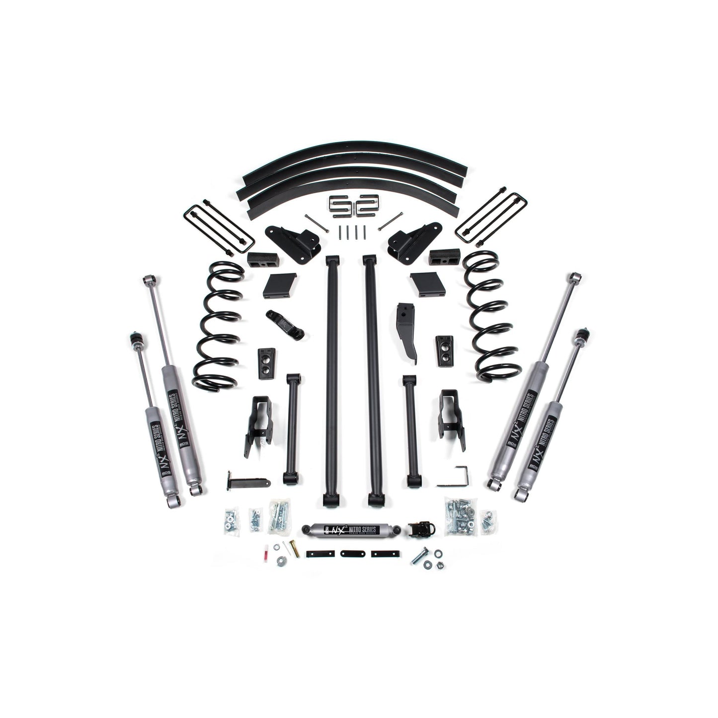 BDS Suspension | 5 Inch Lift Kit Long Arm Conversion Dodge Ram 2500/3500 00-02 4WD Block Kit With Factory Overload Fox 2.0 Performance Shocks | BDS220FS