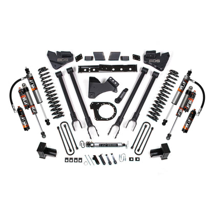 BDS Suspension | 7 Inch Lift Kit w/ 4-Link Ford F250/F350 Super Duty 20-22 4WD Diesel Fox 2.5 Performance Elite Shocks | BDS2215FPE