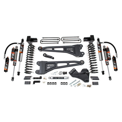 BDS Suspension | 4 Inch Lift Kit w/ Radius Arm Ford F250/F350 Super Duty 17-19 4WD Gas 5 Inch Block 3 Leaf Main Fox 2.5 Performance Elite | BDS2223FPE