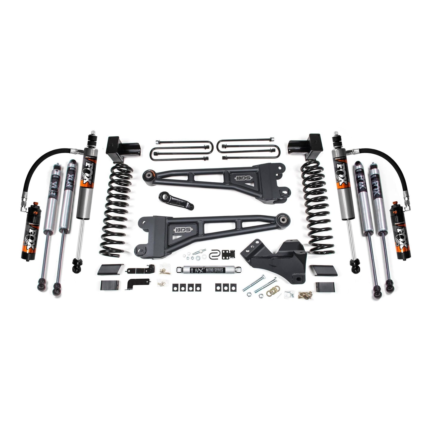 BDS Suspension | 5 Inch Lift Kit w/ Radius Arm Ford F250/F350 Super Duty 23-24 4WD Diesel 5 Inch Block with 2 Leaf Main Fox 2.5 Performance Elite | BDS2242FPE