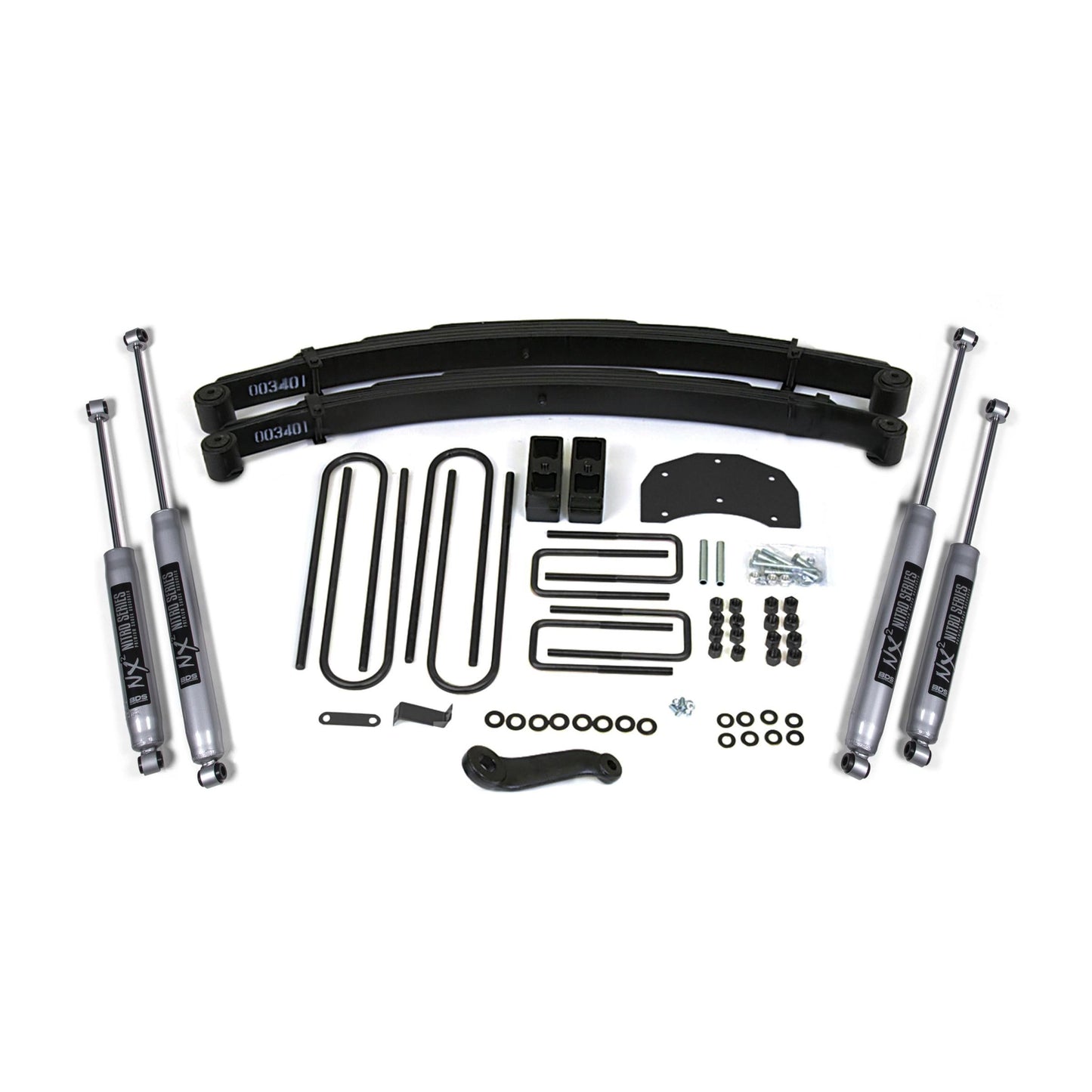 BDS Suspension | 4 Inch Lift Kit Ford F350 Monobeam 80-96 4WD Fox 2.0 Performance Shocks | BDS308FS