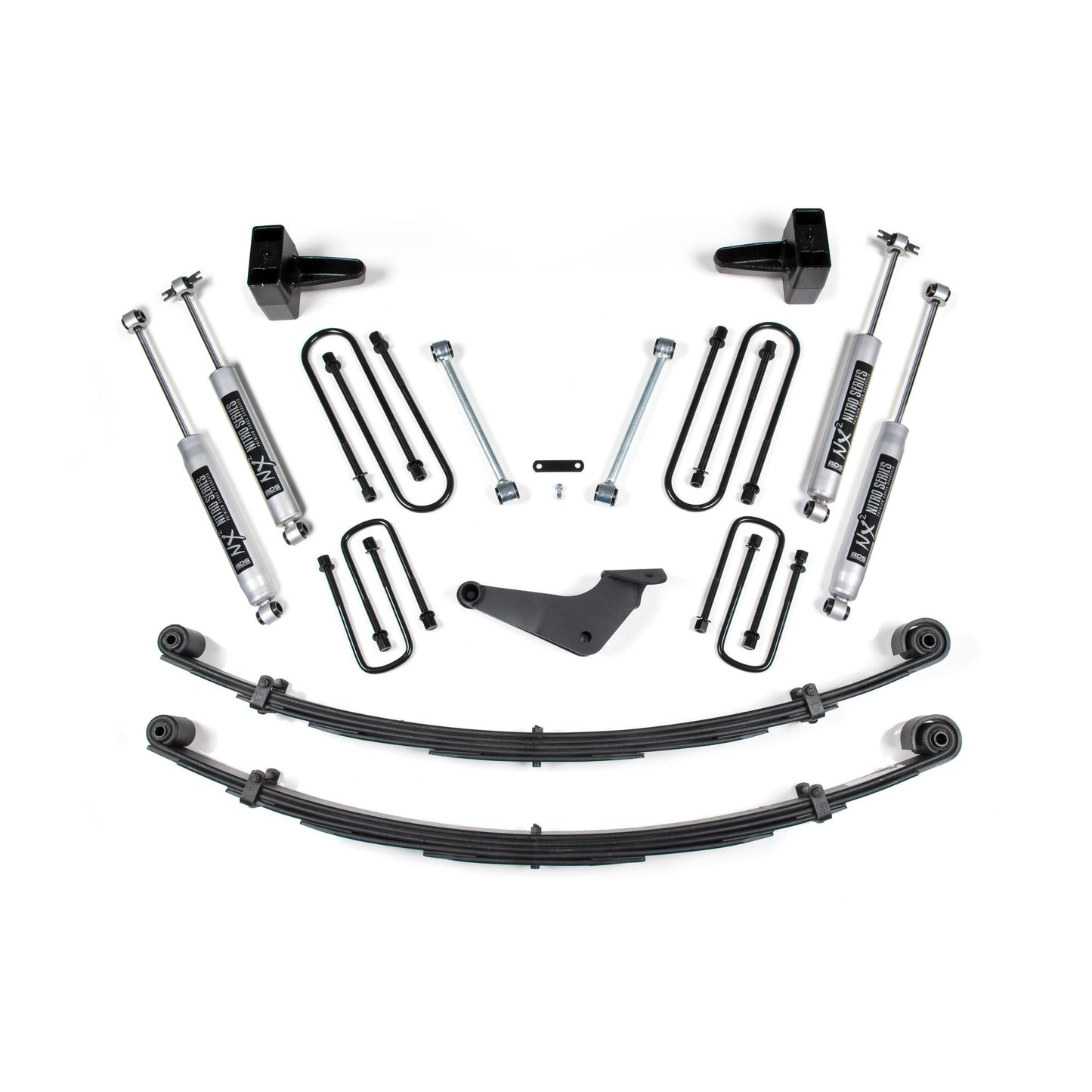 BDS Suspension | 4 Inch Lift Kit Ford F250/F350 Super Duty 99-04 4WD Square U Bolt Without Factory Overload NX2 Nitro | BDS314H