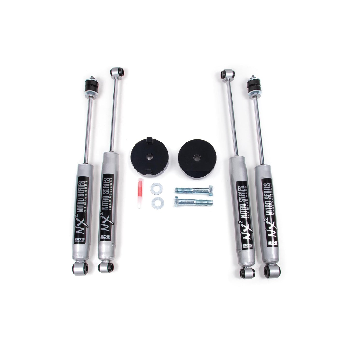 BDS Suspension | 1 Inch Leveling Kit Coil Spacer Ford F250/F350 Super Duty 05-16 4WD With Fox 2.0 Performance Shocks | BDS325FS