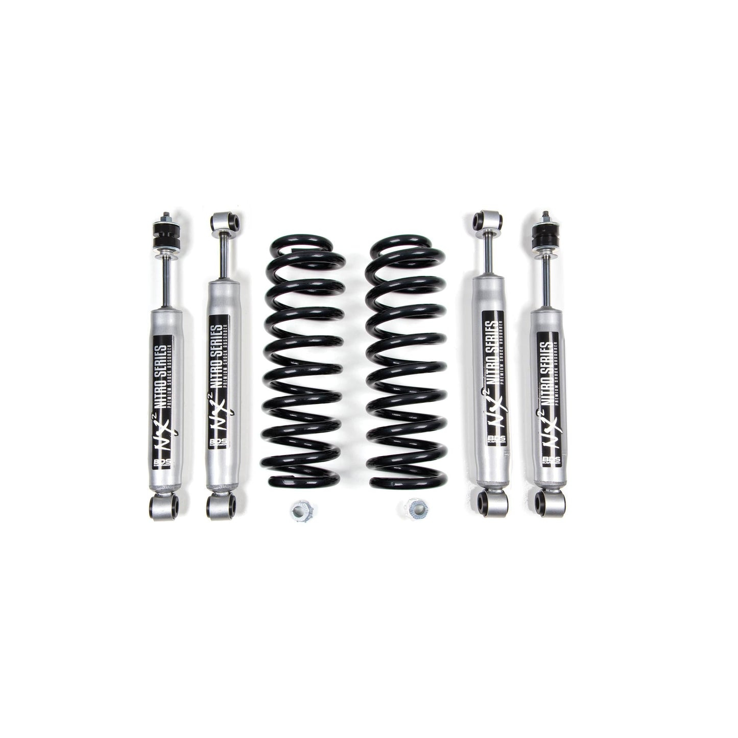 BDS Suspension | 2 Inch Leveling Kit Ford F150/Bronco 80-96 4WD Stock W/ NX2 Nitro Shocks | BDS359H
