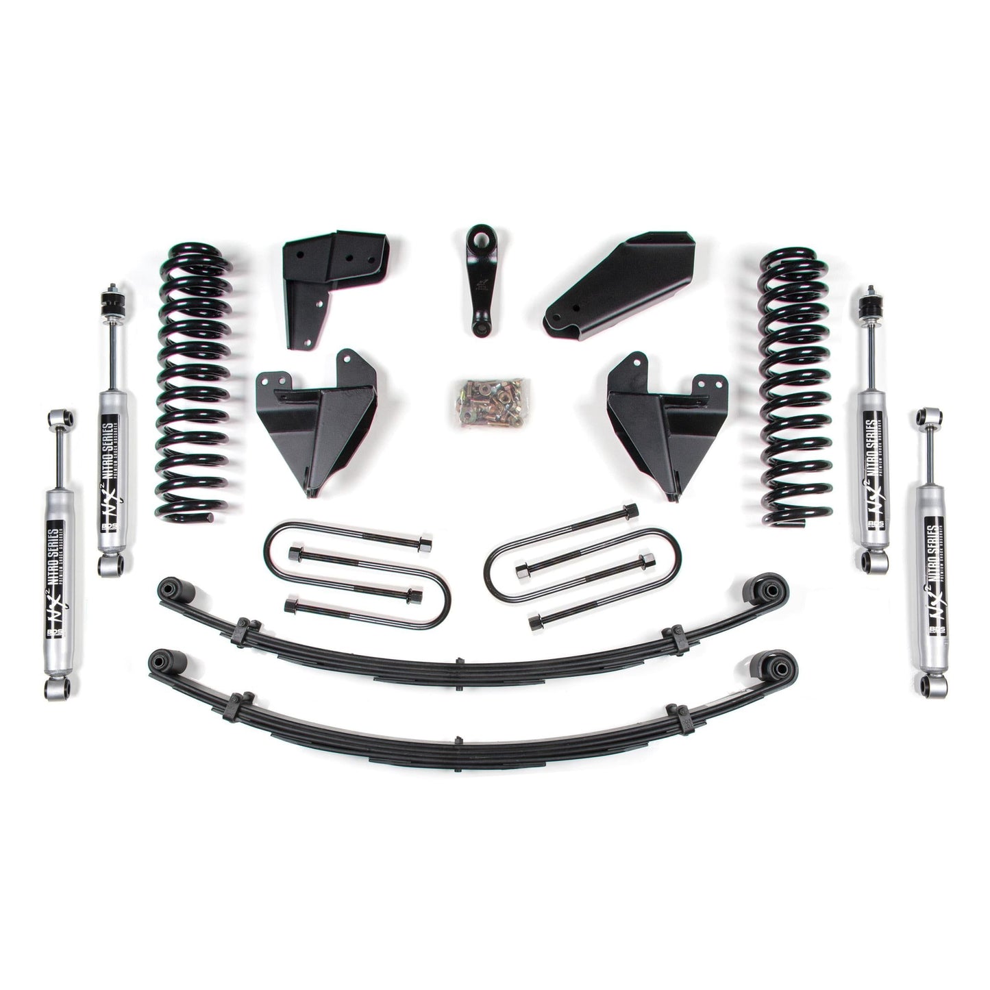 BDS Suspension | 6 Inch Lift Kit w/ Radius Arm Ford F150/Bronco 80-96 4WD Block and Add A Leaf NX2 Nitro | BDS367H