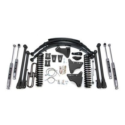 BDS Suspension | 8 Inch Lift Kit w/ 4-Link Ford F250/F350 Super Duty 05-07 4WD Gas Fox 2.0 Performance Shocks | BDS531FS