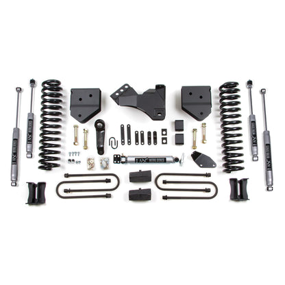 BDS Suspension | 4 Inch Lift Kit Ford F250/F350 Super Duty 08-10 4WD Gas Block Kit With Factory Overload Fox 2.0 Performance | BDS543FS
