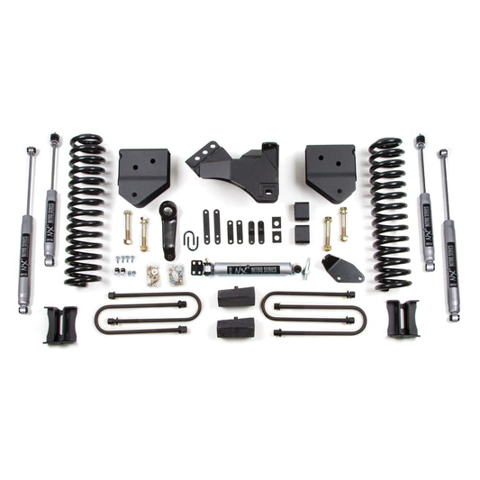BDS Suspension | 4 Inch Lift Kit Ford F250/F350 Super Duty 08-10 4WD Gas Block Kit With Factory Overload Fox 2.0 Performance | BDS543FS