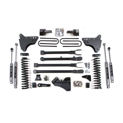 BDS Suspension | 4 Inch Lift Kit w/ 4-Link Ford F250/F350 Super Duty 08-10 4WD Gas Block Without Factory Overload FOX 2.0 Performance | BDS544FS