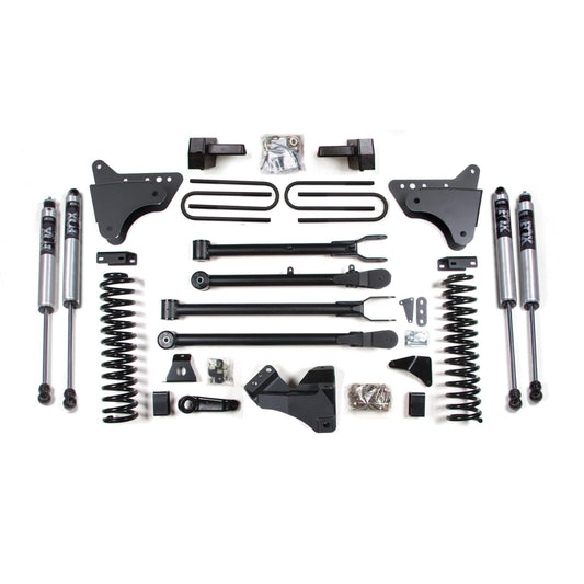 BDS Suspension | 6 Inch Lift Kit w/ 4-Link Ford F250/F350 Super Duty 08-10 4WD Gas Block Without Factory Overload FOX 2.0 Performance | BDS564FS