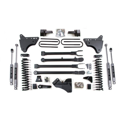 BDS Suspension | 6 Inch Lift Kit w/ 4-Link Ford F250/F350 Super Duty 08-10 4WD Gas Block With Factory Overload NX2 Nitro | BDS565H