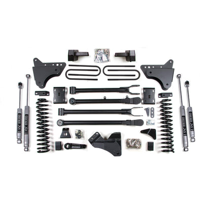BDS Suspension | 4 Inch Lift Kit w/ 4-Link Ford F250/F350 Super Duty 11-16 4WD Gas Leaf Springs FOX 2.0 Performance | BDS583FS