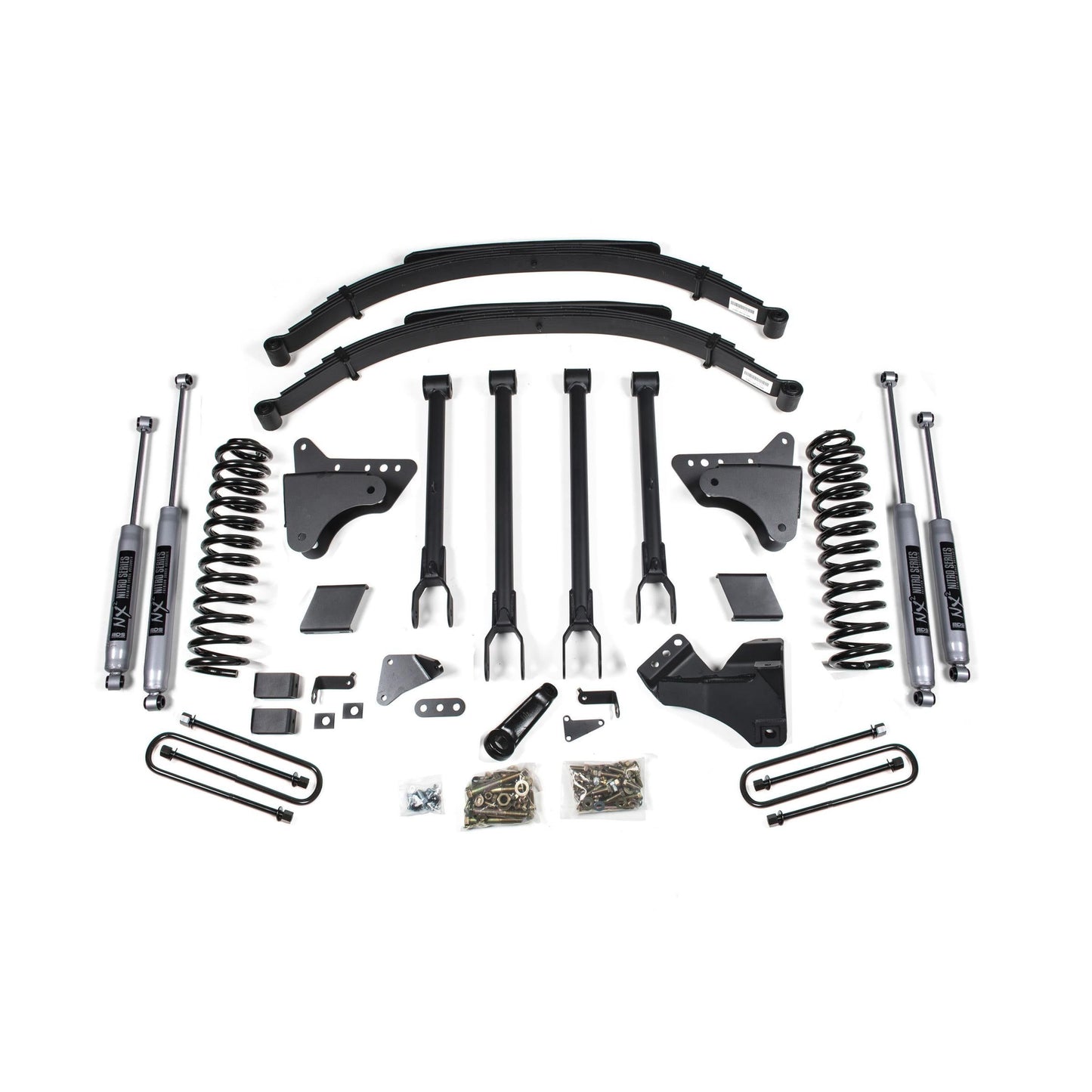 BDS Suspension | 6 Inch Lift Kit w/ 4-Link Ford F250/F350 Super Duty 11-16 4WD Gas 3 Inch Rear Blocks FOX 2.0 Performance | BDS587FS