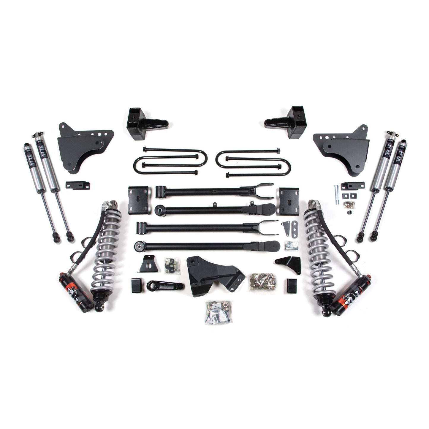 BDS Suspension | 4 Inch Lift Kit w/ 4-Link FOX 2.5 Performance Elite Coil-Over Conversion Ford F250/F350 Super Duty 11-16 4WD Diesel Rear Block Kit | BDS590FPE