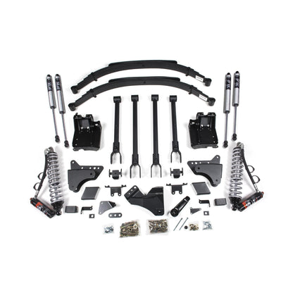 BDS Suspension | 6 Inch Lift Kit w/ 4-Link FOX 2.5 Performance Elite Coil-Over Conversion Ford F250/F350 Super Duty 11-16 4WD Diesel Factory 2 Inch Rear Blocks | BDS596FPE