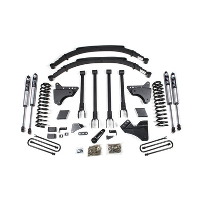 BDS Suspension | 6 Inch Lift Kit w/ 4-Link Ford F250/F350 Super Duty 11-16 4WD Diesel 2 Inch Rear Blocks FOX 2.0 Performance | BDS596FS