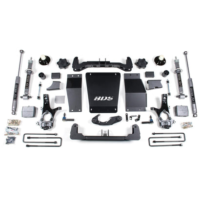 BDS Suspension | 6 Inch Lift Kit Silverado/Sierra 1500 14-18 4WD Aluminum / Stamped Steel Control Arm Block FOX 2.0 Performance | BDS711FS
