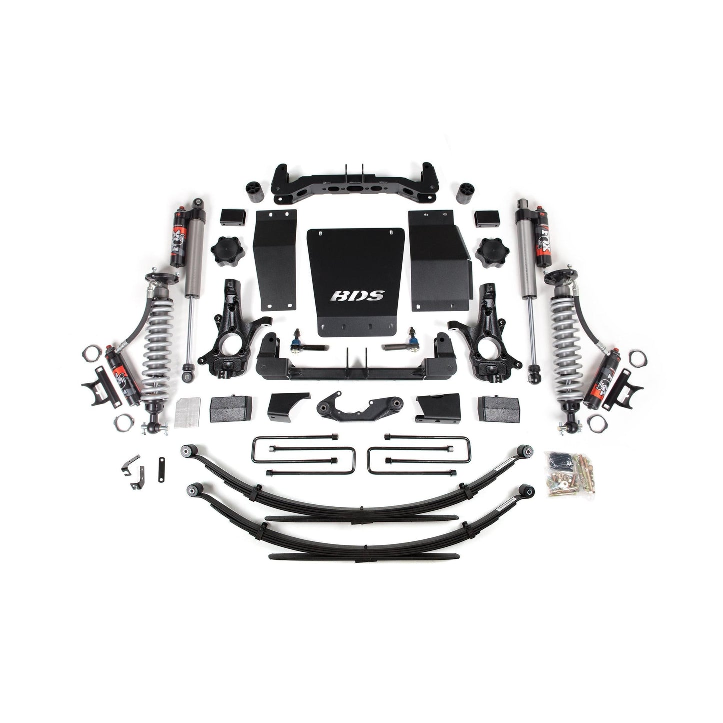 BDS Suspension | 4 Inch Lift Kit FOX 2.5 Performance Elite Leaf Springs Cast Steel Coil-Over 14-18 Silverado/Sierra 1500 4WD | BDS715PES
