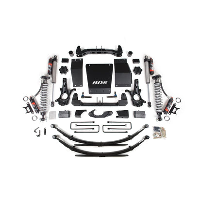 BDS Suspension | 4 Inch Lift Kit FOX 2.5 Performance Elite Leaf Springs Cast Steel Coil-Over 14-18 Silverado/Sierra 1500 4WD | BDS715PES