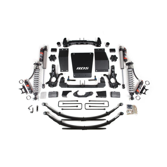 BDS Suspension | 4 Inch Lift Kit FOX 2.5 Performance Elite Leaf Springs Cast Steel Coil-Over 14-18 Silverado/Sierra 1500 4WD | BDS715PES