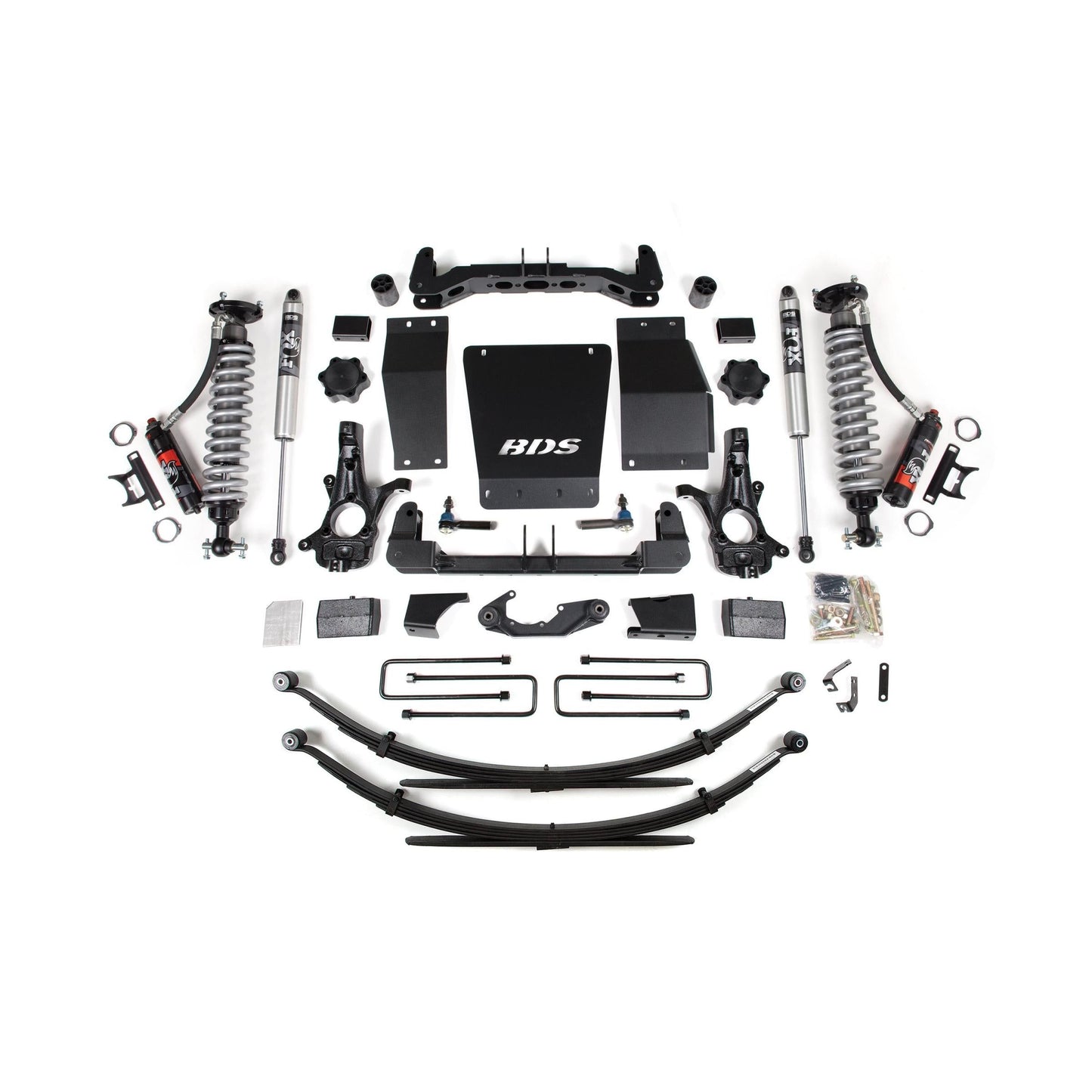 BDS Suspension | 4 Inch Lift Kit FOX 2.0 Performance Leaf Springs Cast Steel Coil-Over 14-18 Silverado/Sierra 1500 4WD | BDS715PSS