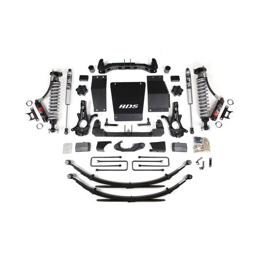 BDS Suspension | 4 Inch Lift Kit FOX 2.0 Performance Leaf Springs Cast Steel Coil-Over 14-18 Silverado/Sierra 1500 4WD | BDS715PSS
