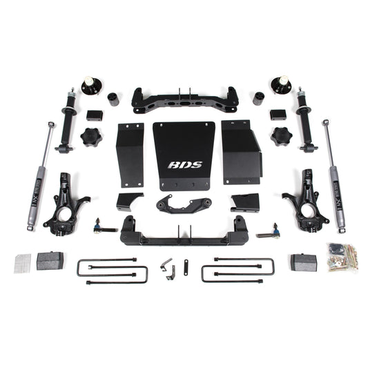 BDS Suspension | 4 Inch Lift Kit Silverado/Sierra 1500 14-18 4WD Leaf Springs Aluminum / Stamped Steel Control Arm Fox 2.0 Performance Shocks | BDS716FS