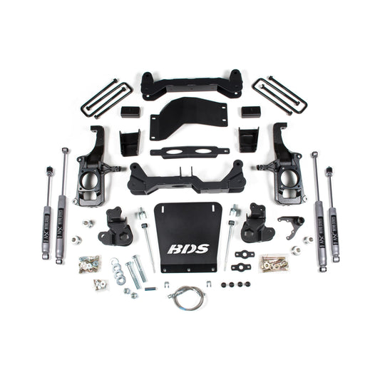 BDS Suspension | 4.5 Inch Lift Kit Silverado/Sierra 2500HD/3500HD 11-19 2 Inch Block With Overload Fox 2.0 Performance | BDS721FS