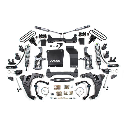 BDS Suspension | 6.5 Inch Lift Kit FOX 2.5 Coil-Over Conversion Silverado/Sierra 2500HD/3500HD 11-19 Diesel 5 Inch Block Without Overload Fox 2.5 Performance Shocks | BDS727FDSC