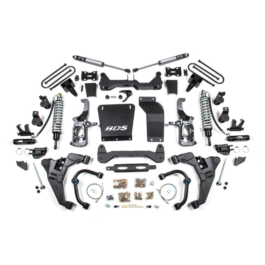 BDS Suspension | 6.5 Inch Lift Kit FOX 2.5 Coil-Over Conversion Silverado/Sierra 2500HD/3500HD 11-19 Diesel 3 Inch Block Without Overload Fox 2.5 Performance Shocks | BDS729FDSC