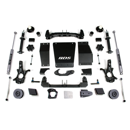 BDS Suspension | 4 Inch Lift Kit Chevy/GMC Suburban Tahoe Yukon/XL 1500 15-19 4WD Aluminum / Stamped Steel Fox 2.0 Performance | BDS734FS