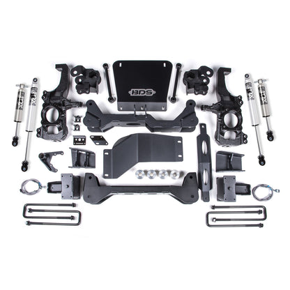 BDS Suspension | 20-24 GM 2500HD/3500HD 4wd 6.5 Inch Suspension Lift System, 6 Inch Rear Lift, Block, w/ overload Fox 2.5 HTO BDS Suspension | BDS756FPP