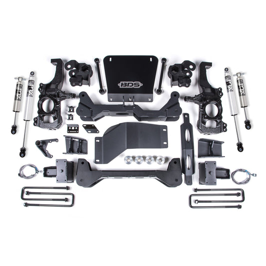 BDS Suspension | 20-24 GM 2500HD/3500HD 4wd 6.5 Inch Suspension Lift System, 6 Inch Rear Lift, Block, w/ overload Fox 2.5 HTO BDS Suspension | BDS756FPP