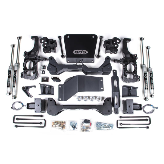 BDS Suspension | 6.5 Inch Lift Kit Silverado/Sierra 2500HD/3500HD 20-24 4WD 5 Inch Block With Overload FOX 2.0 Performance | BDS756FS