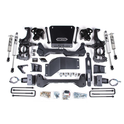 BDS Suspension | 20-24 GM 2500HD/3500HD 4wd 5 Inch Suspension Lift System, 4.5 Inch Rear Lift, Block, w/o overload Fox 2.5 HTO BDS Suspension | BDS766FPP