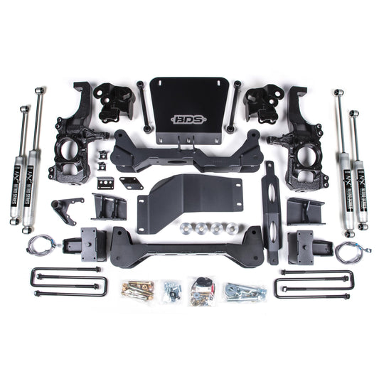 BDS Suspension | 5 Inch Lift Kit Silverado/Sierra 2500HD/3500HD 20-24 4WD 5 Inch Block With Overload FOX 2.0 Performance | BDS767FS
