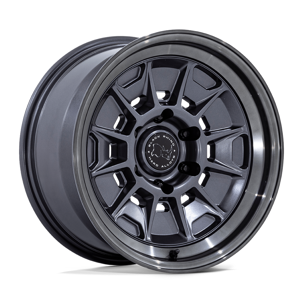 Black Rhino Hard Alloys BR021 MONDO MATTE GUNMETAL W/ GLOSS GRAY LIP