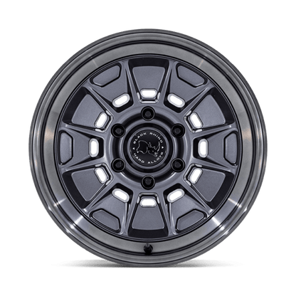 Black Rhino Hard Alloys BR021 MONDO MATTE GUNMETAL W/ GLOSS GRAY LIP