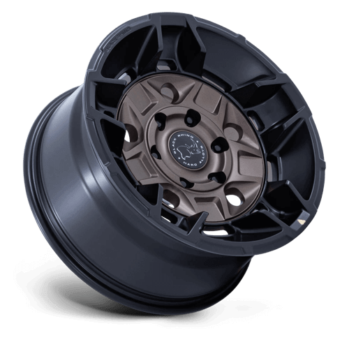 Black Rhino BR028 GUARD Burnt Bronze W/ Matte Blk-Lp wheel featuring five-spoke design and deep cuts.